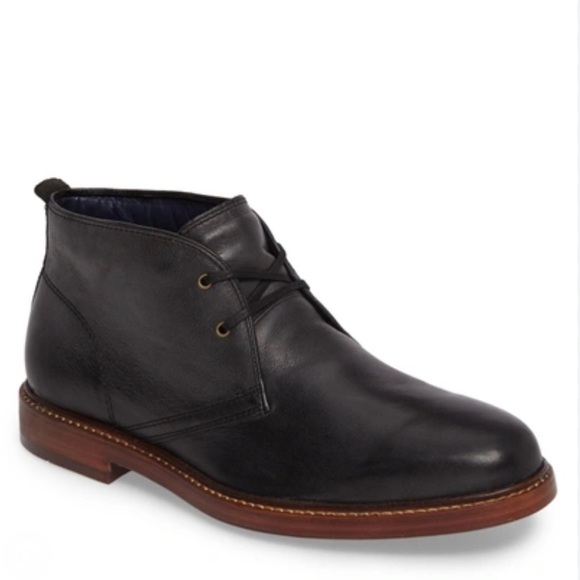COLE HAAN Barron Chukka Boots In Black/ Caviar Leather size 11.5 - Picture 1 of 10